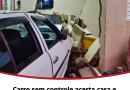 Carro invade casa em Frutal e moradora fica ferida