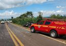 Colisão entre carro e caminhão em Indianópolis